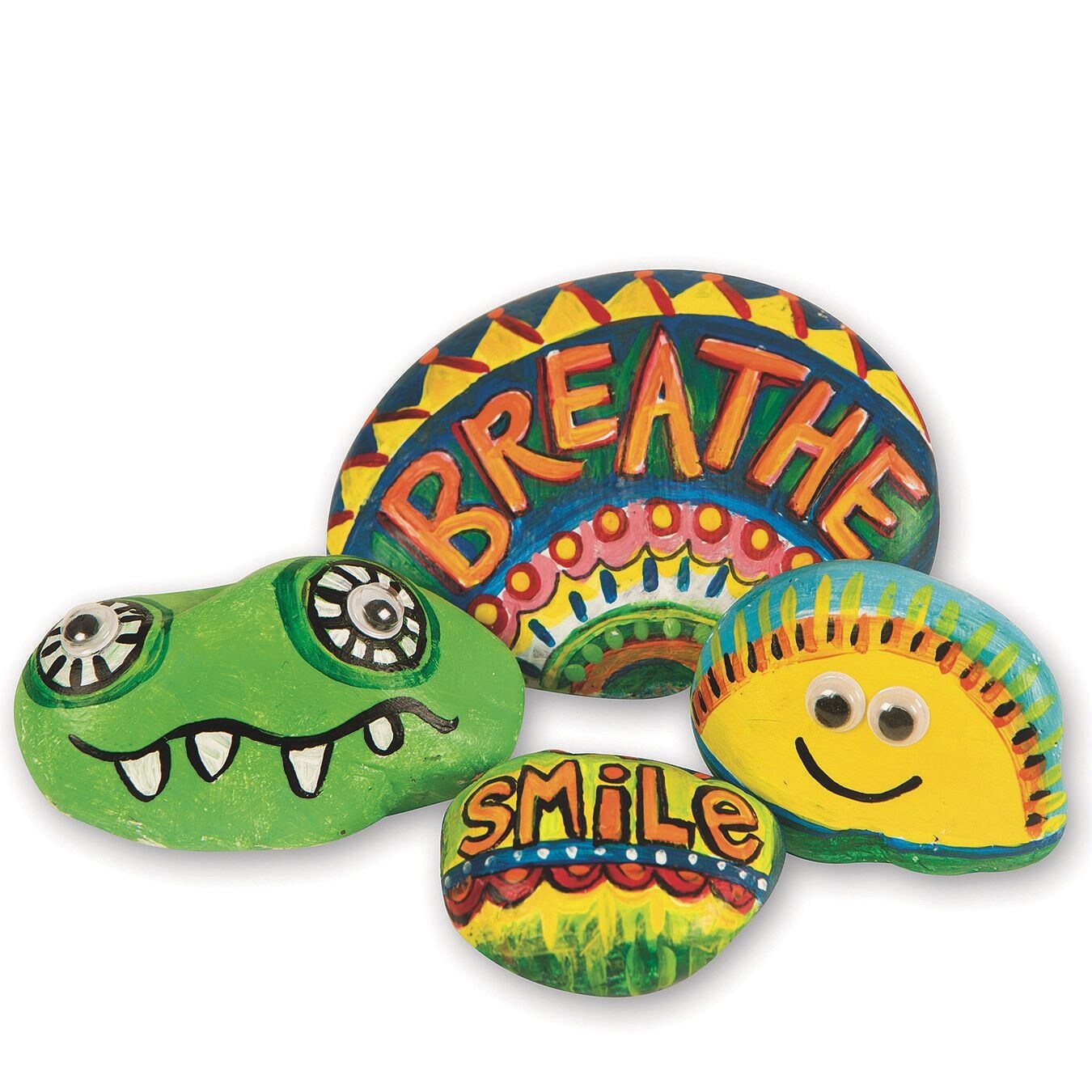 Silly Stones Rock Painting Craft Kit (Pack of 48)