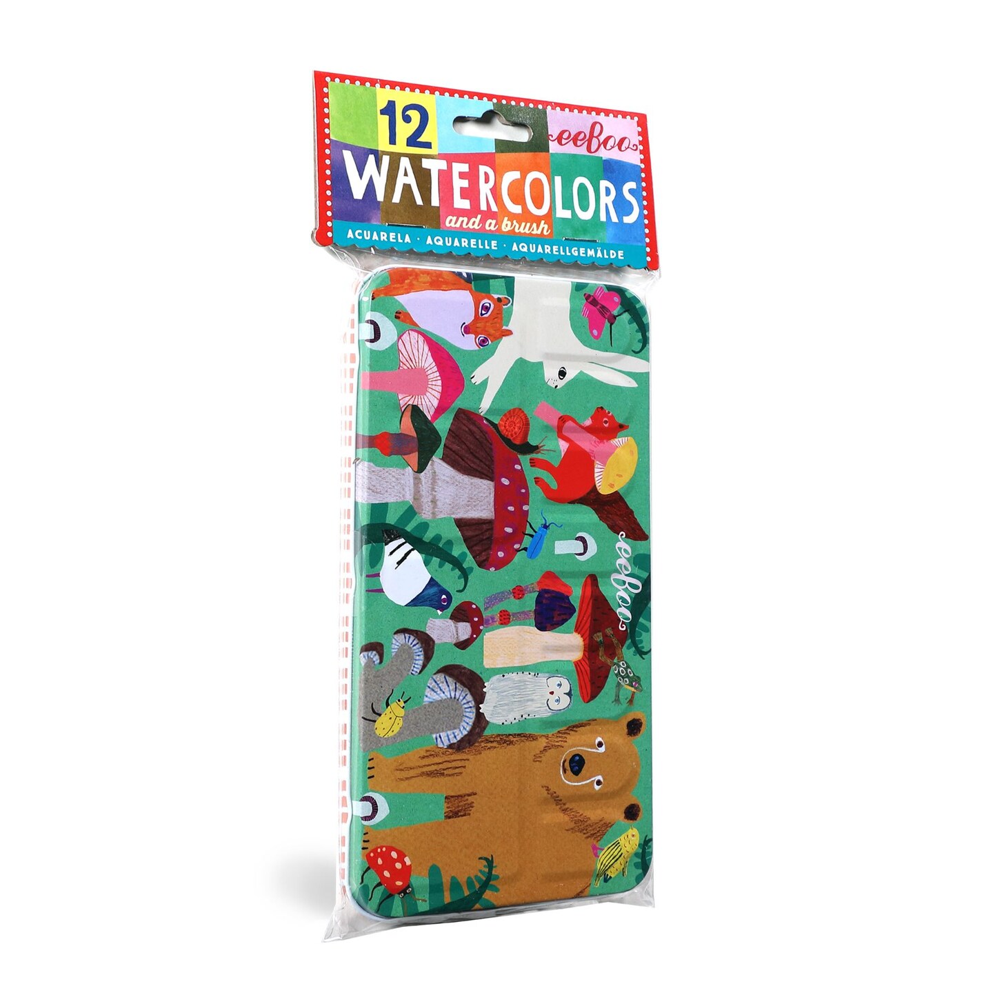 eeBoo Mushroom Watercolors Paint Set/12 Colors