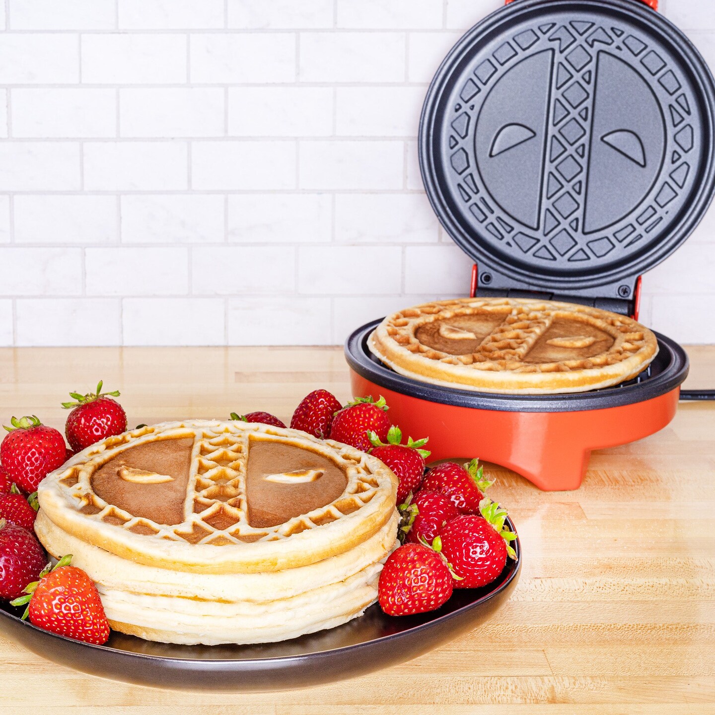 Uncanny Brands Marvel Deadpool Waffle Maker