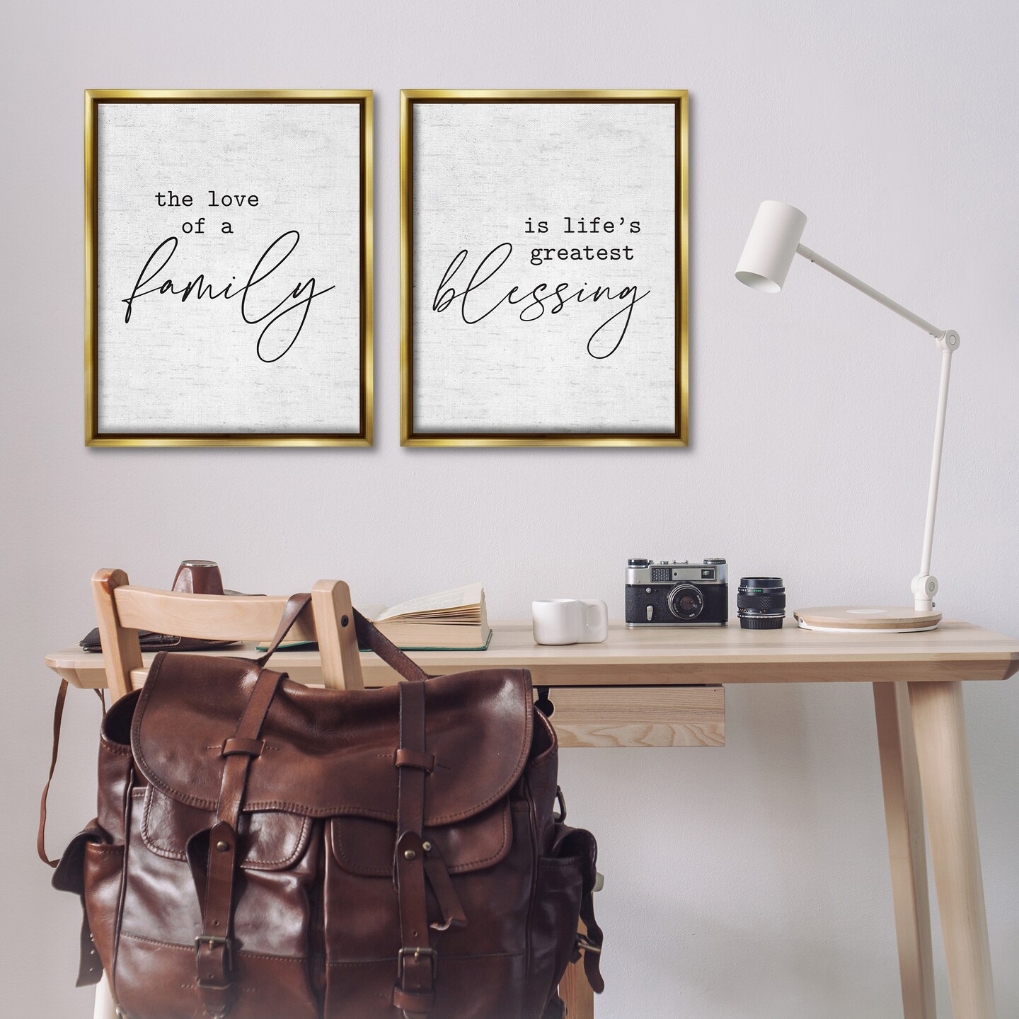 Stupell Industries Life&#x27;s Greatest Blessing Quote Framed Floater Canvas Wall Art