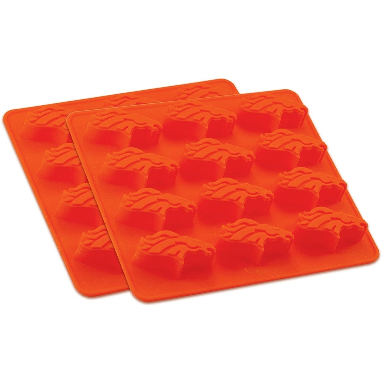 Denver Broncos Silicone Ice Cube Tray Mold Food Grade Team Color 450F 76F