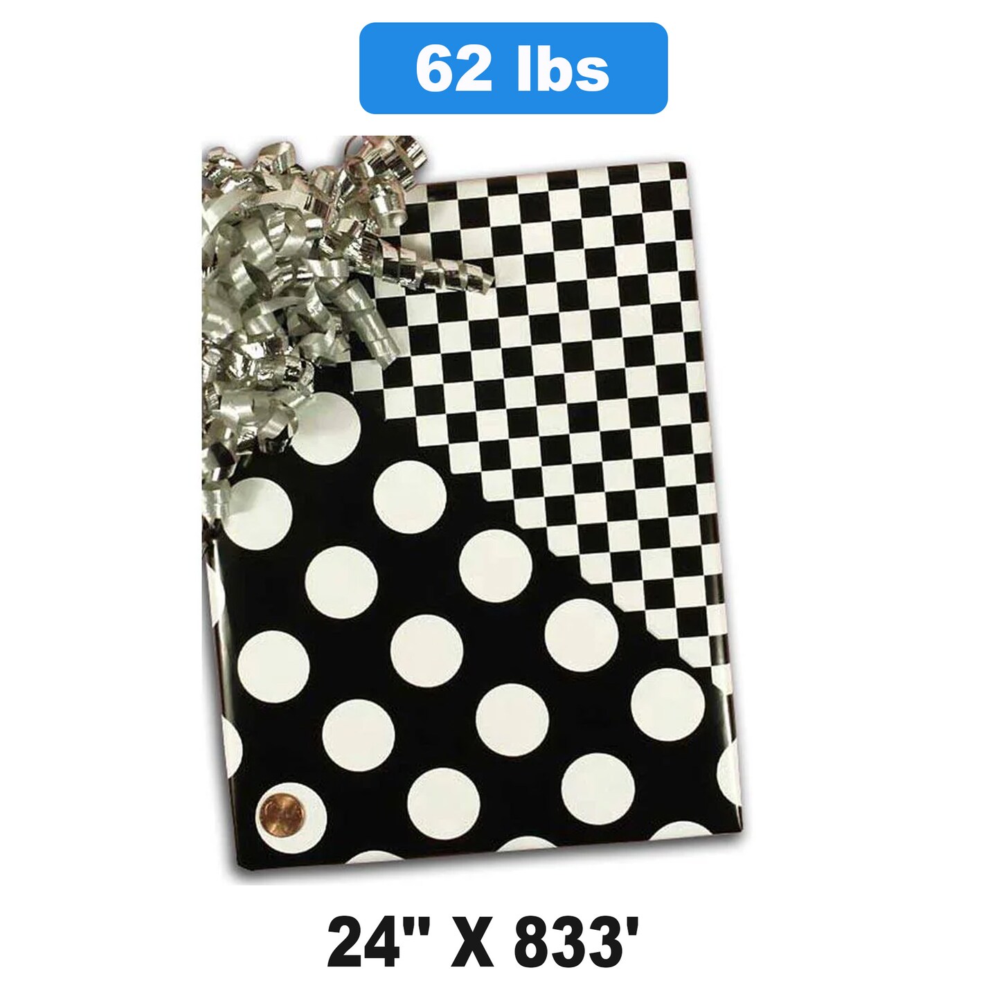 Dots And Checks Vibrant Polka Dot Wrapping Roll 24&#x22; x 833&#x27;