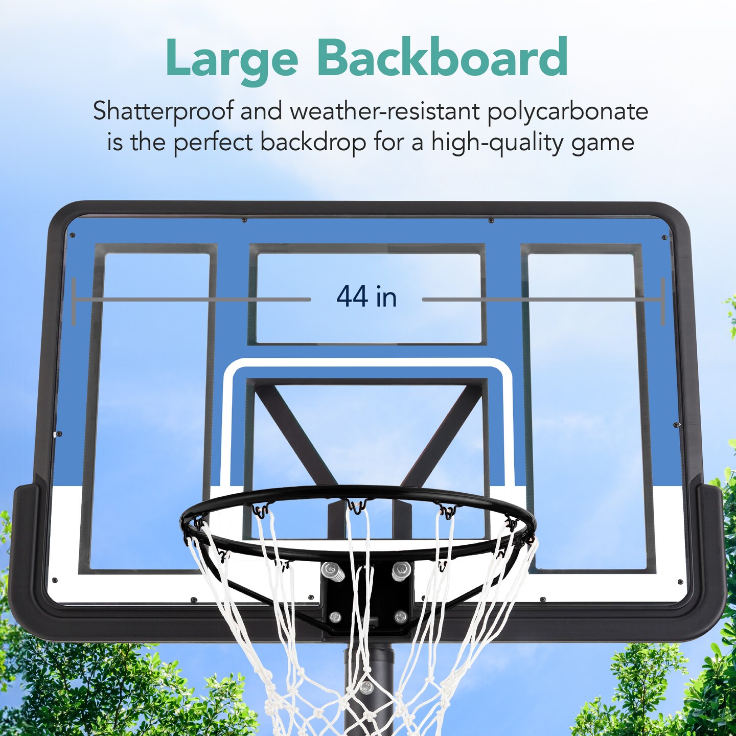 Best Choice Products Adjustable Regulation-Size Basketball Hoop, Portable Sport System w/ Fillable Base, Wheels