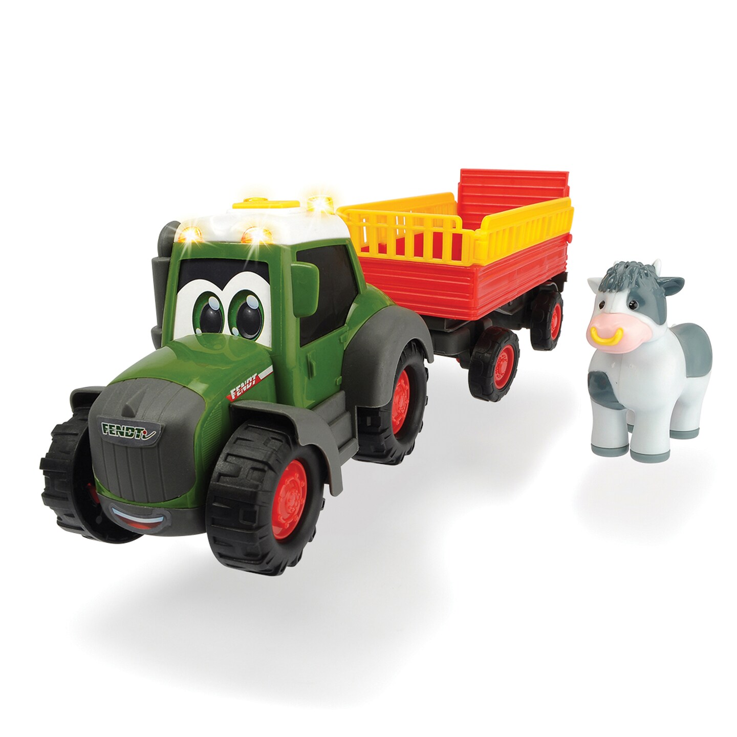 ABC Fendti Tractor W/ Animal Trailer &#x26; Cow Playset for Toddlers &#x26; Kids