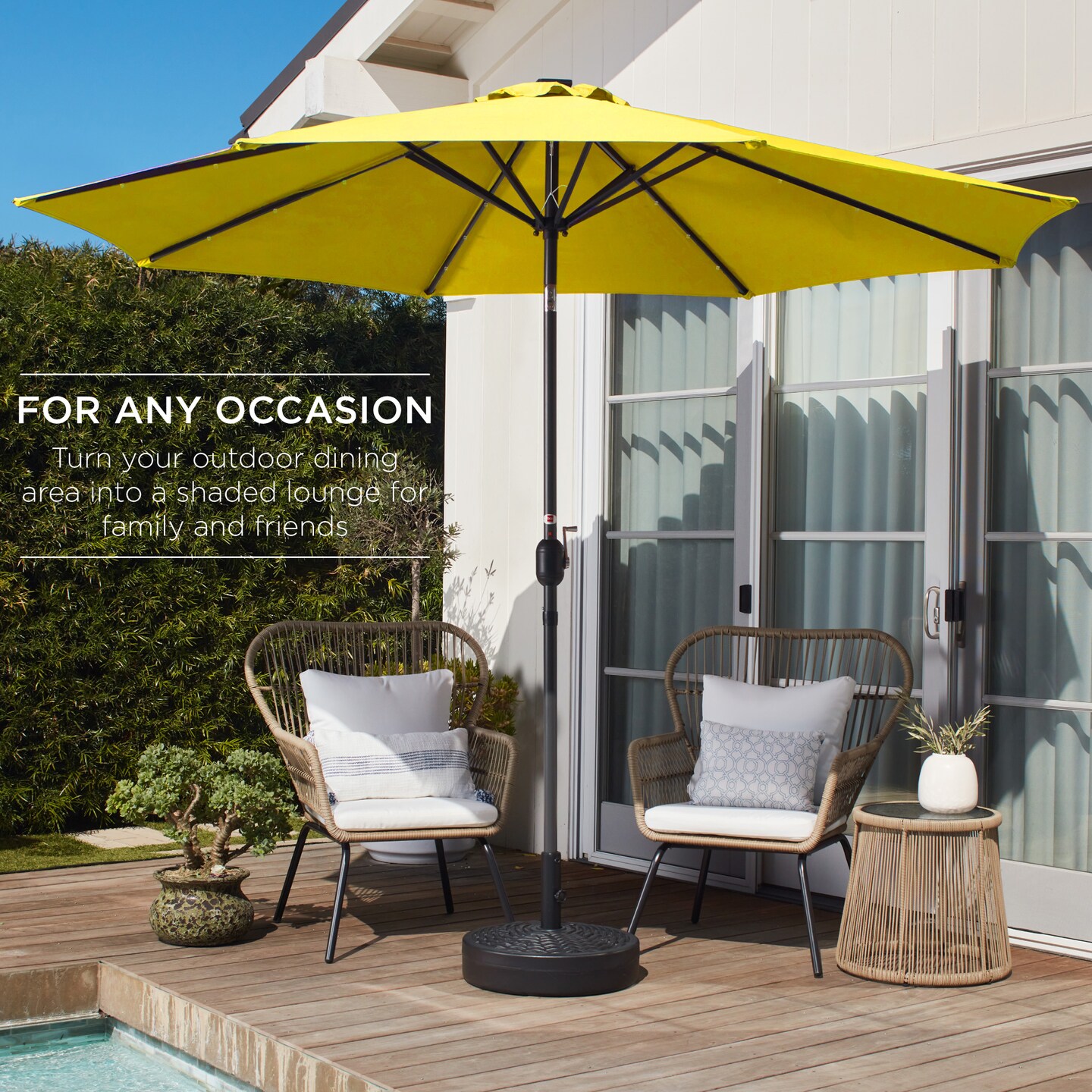 Best Choice Products 10ft Outdoor Steel Market Patio Umbrella w/ Crank, Tilt Push Button, 6 Ribs