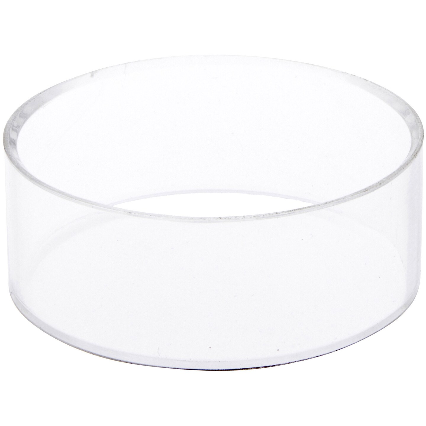 Plymor Clear Acrylic Beveled Egg, Marble, Ball or Sphere Display Holder Stand, 1.5" H x 4" W