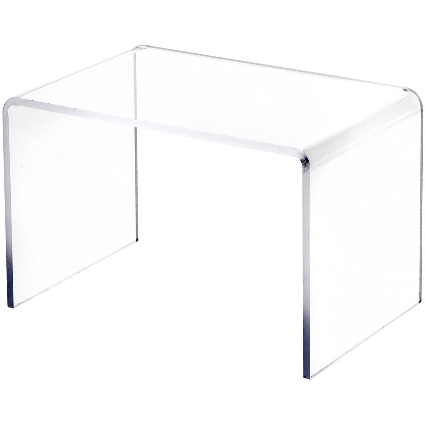Plymor Clear Acrylic Small Rectangular Display Riser, 5" H x 7.5" W x 5" D (3/16" thick)