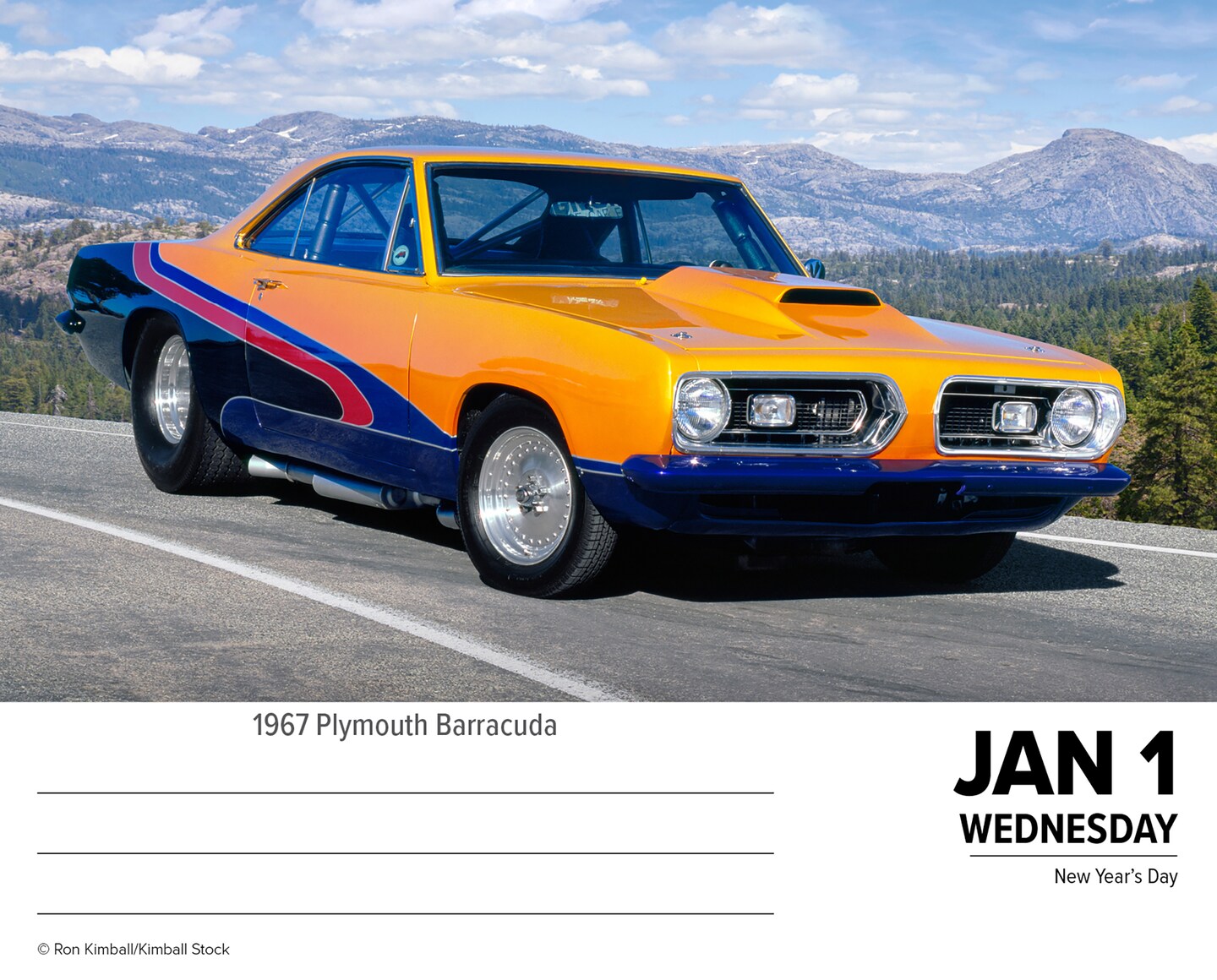 American Muscle Cars 2025 Box Calendar, Daily Desktop