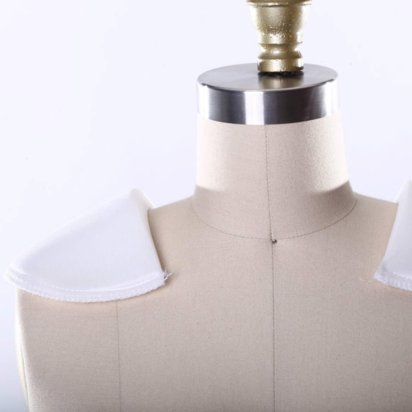 Medium 1&#x22; Foam Shoulder Pads Pair for Blazer Suit Jacket Sewing Projects White