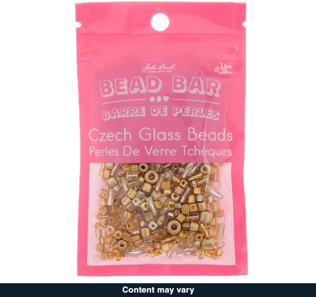 John Bead 50g Assorted Bead Bar Bag Mixed Czech Glass Seed Beads