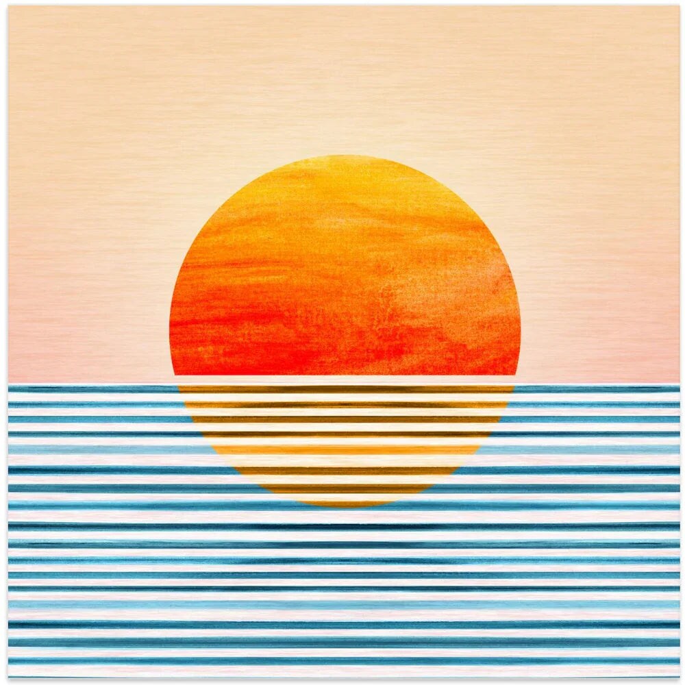 Minimalist Sunset 2 Square 24x24 Canvas - Corporate Office Art