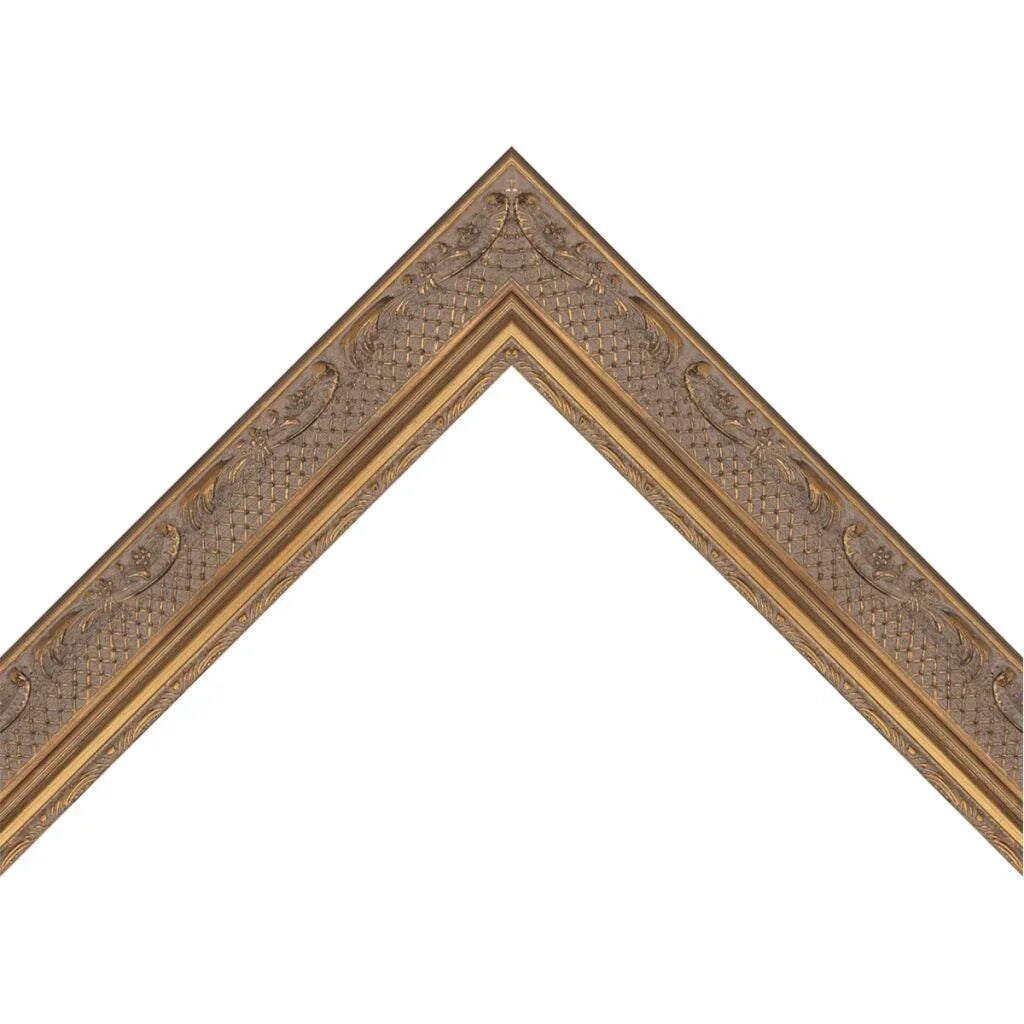 Antique Lined Gold Ornate Picture Frame Scoop