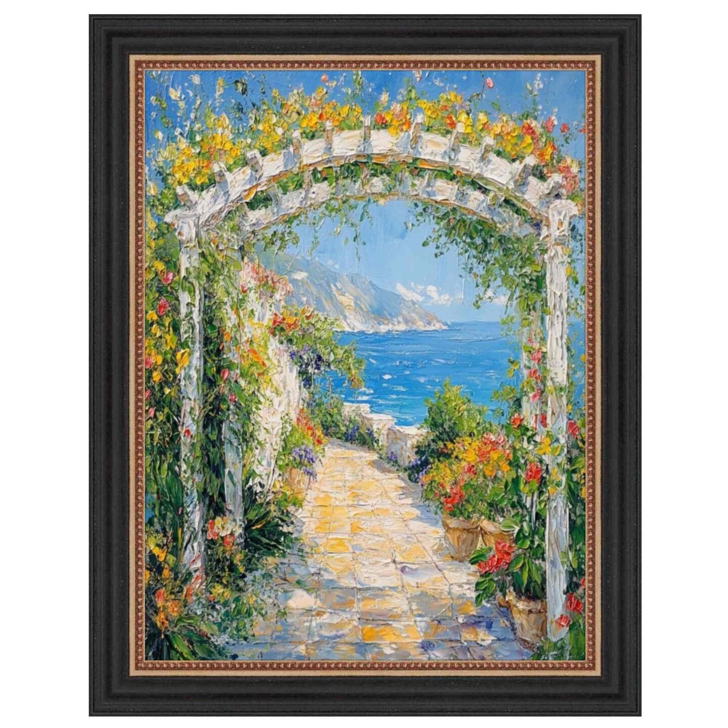 Modern Black Scoop With Gold Bead Picture Frame 40x40 frame