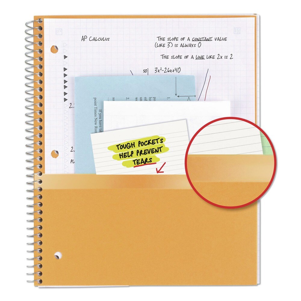 Five Star 11 in. x 8.5 in. 1-Subject Quadrille Rule Wirebound Notebook with 2 Pockets - Assorted Cover (100 Sheets)