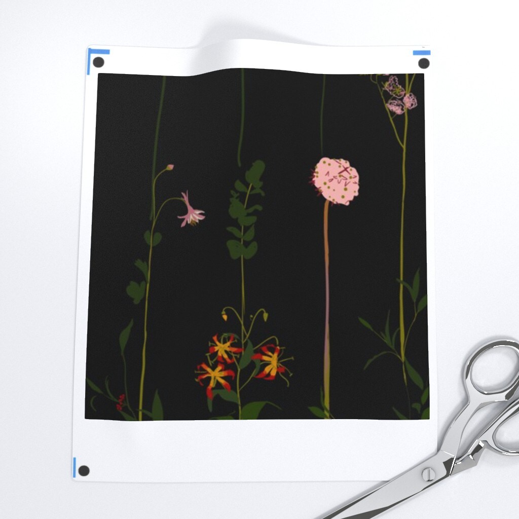 Minimal Elegant Modern Flower Vertical Stripe Moody Floral Romantic Custom Removable Wallpaper by Spoonflower Peel & Stick Wallpaper 2FT Wide