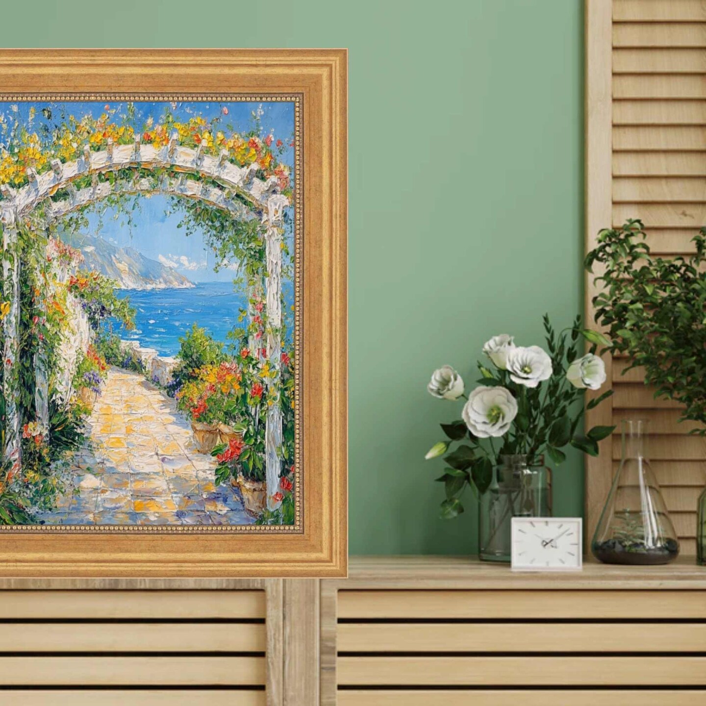 Vintage Scoop Antique Gold Bead Picture Frame 16x20 frame
