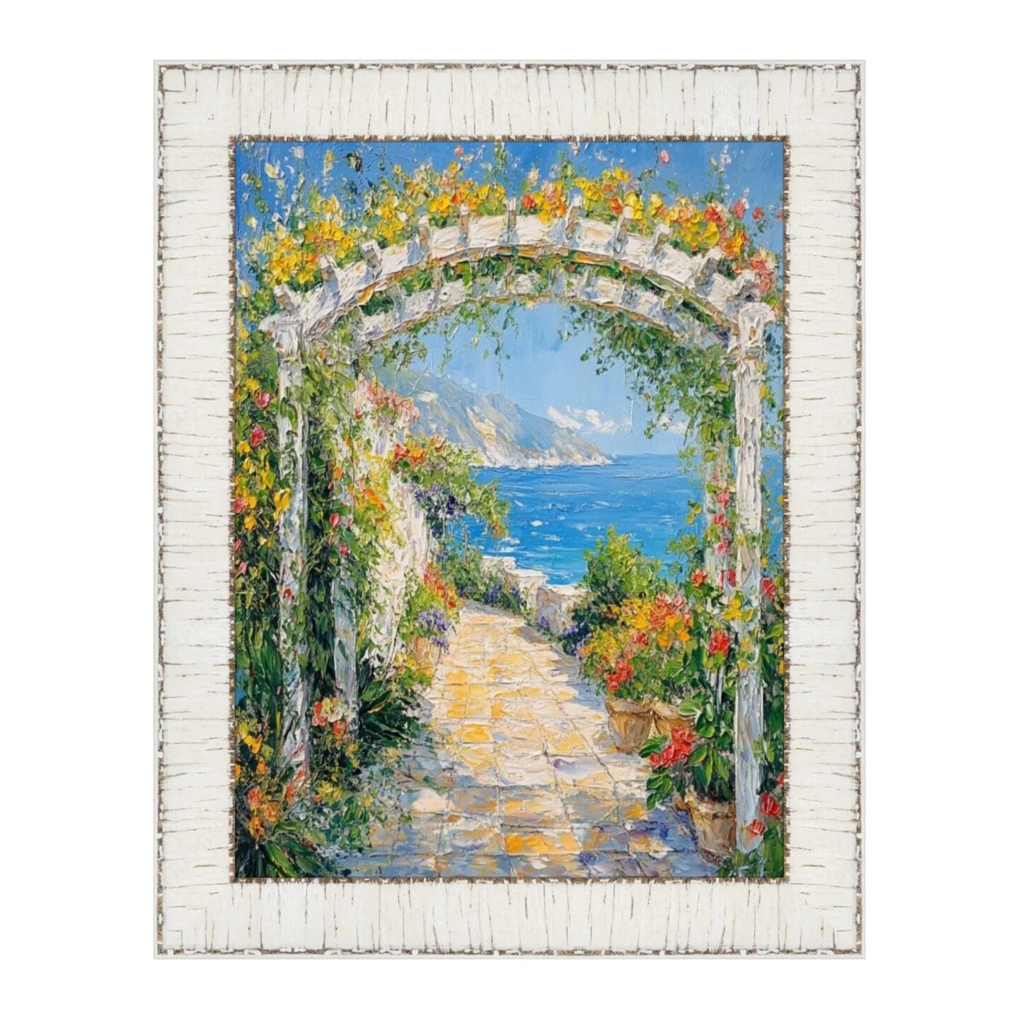 White Birch Wood Scoop Picture Frame 20x20 frame