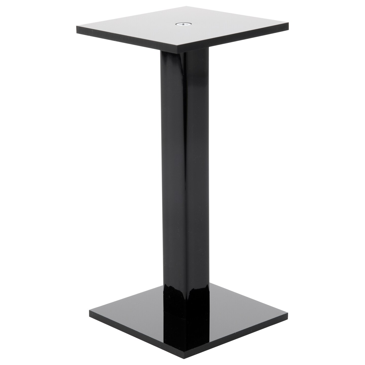 Plymor Black Acrylic Square Barbell Pedestal Display Riser 6.375 inches (Height) x 3 inches (Width) x 3 inches (Depth) (3/16 inches thick)