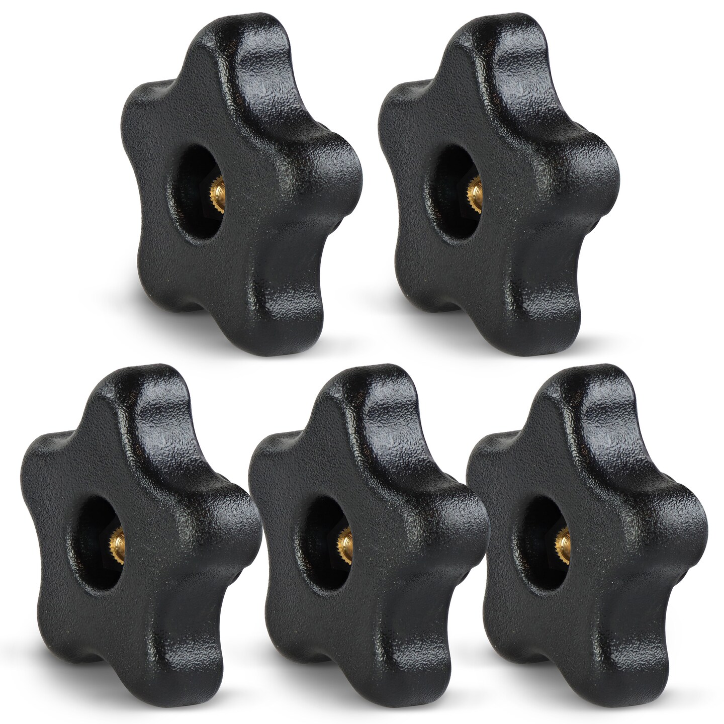 DCT | Star Knobs 5-Pack Clamping Knob Threaded Knobs &#x2013; T Knob Jig Knobs