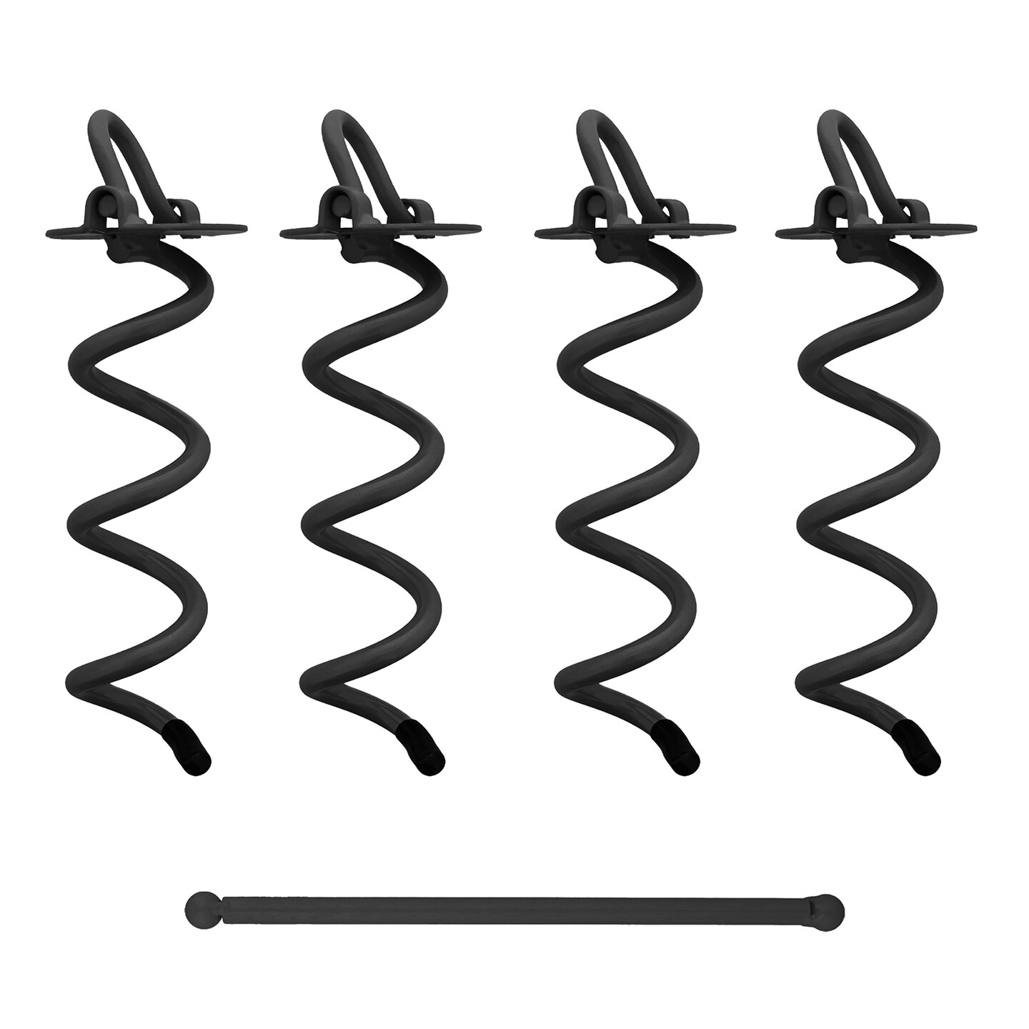 7Penn Spiral Ground Anchors - 8 Inch Twist Tent Stakes, 4 Pack