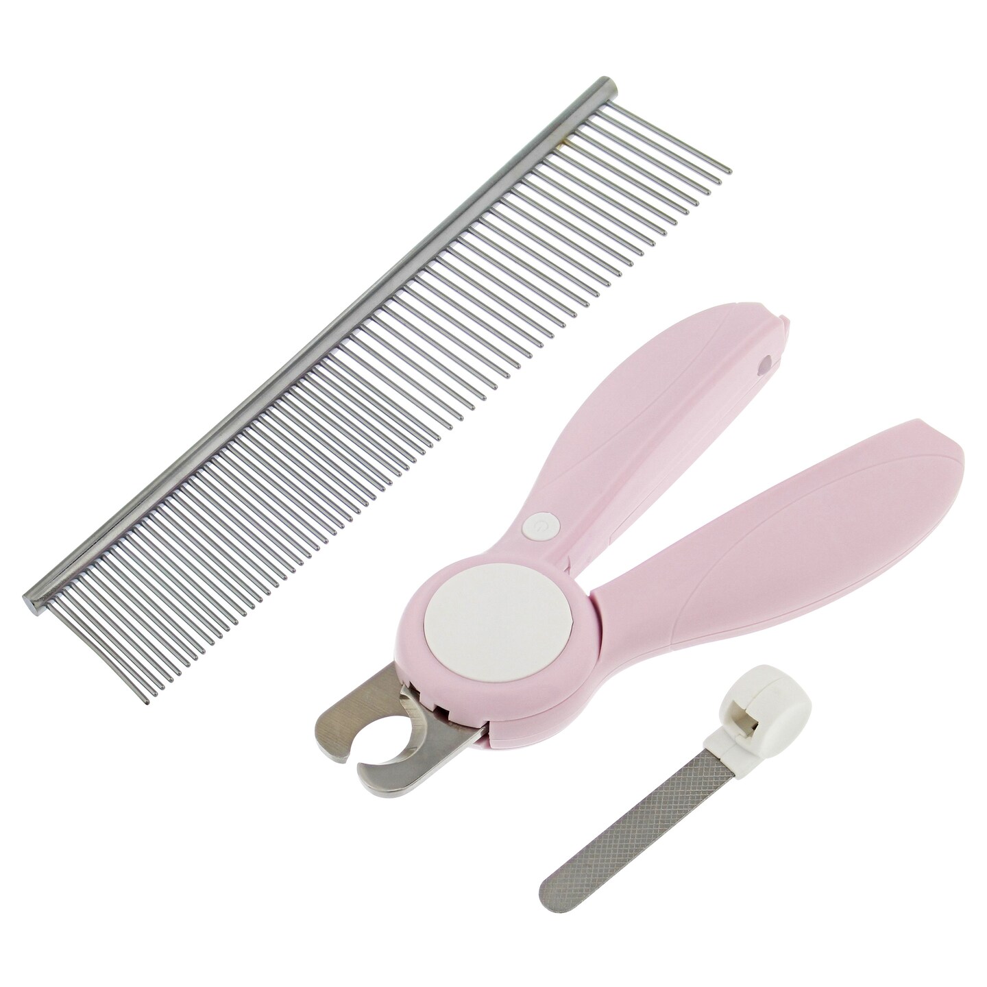 MiMu LED Cat and Dog Nail Clippers - Dog Nail Trimmers with Grooming Metal Comb