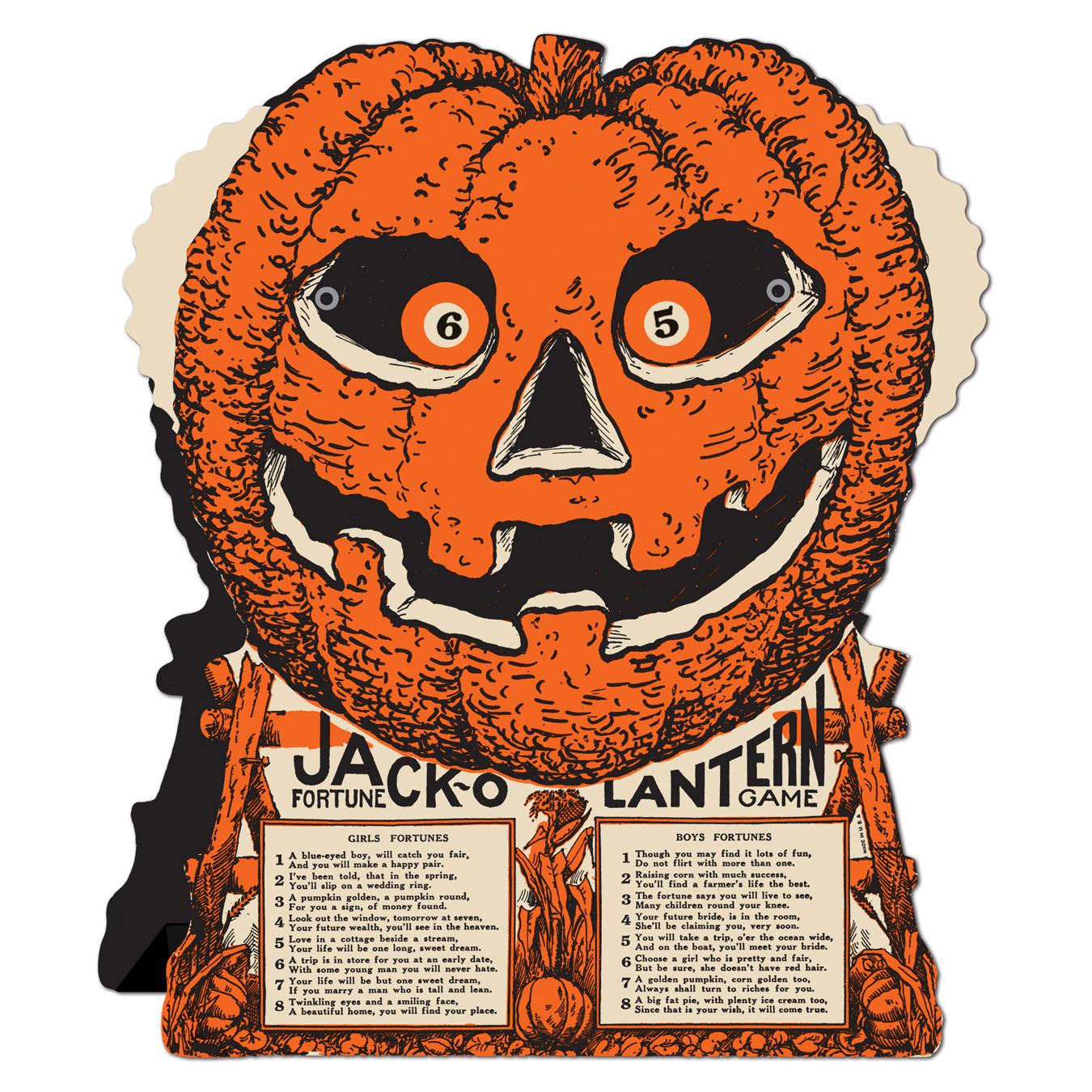 12 Pack Beistle Vintage Halloween Jack-O&#x27;-Lantern Fortune Wheel Game