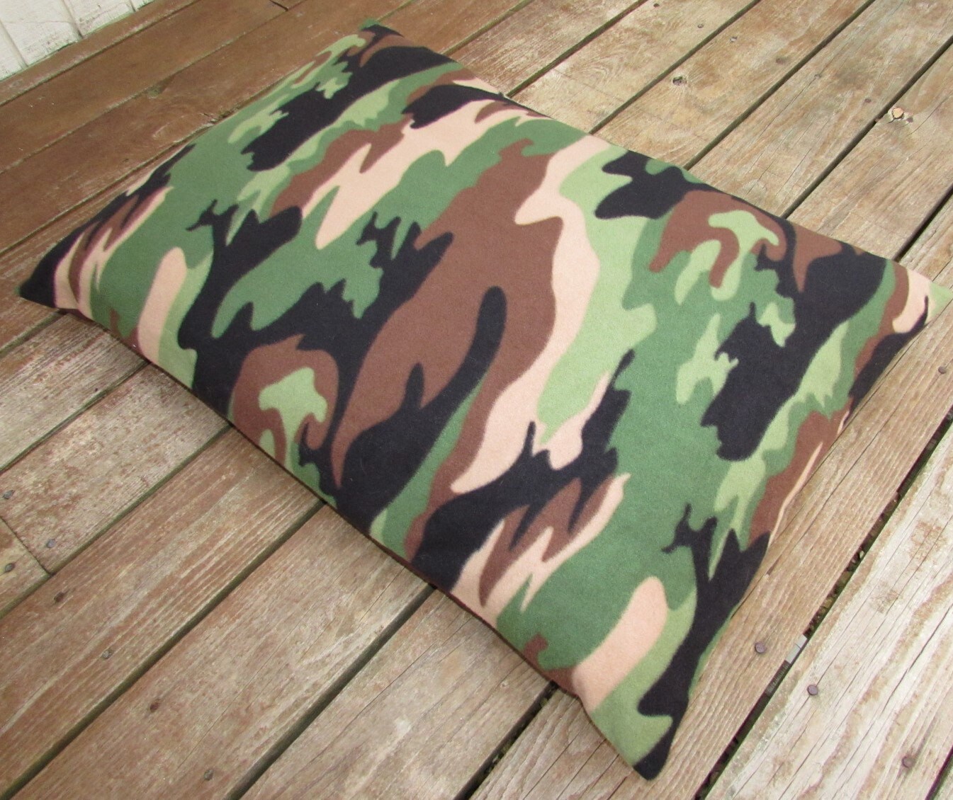 product name is Pet Bed Duvet Cover Fleece Camouflage, Canine Cloud Dog Bed Cover 34 x 24, Pet Furniture, Gift