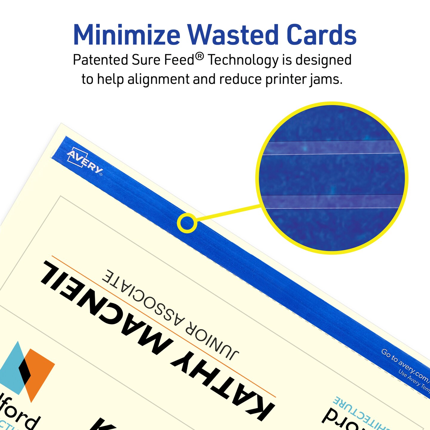 Avery Printable Tent Cards with Sure Feed Technology, 2.5" x 8.5", Ivory with Embossed Border, 100 Blank Place Cards (5914)