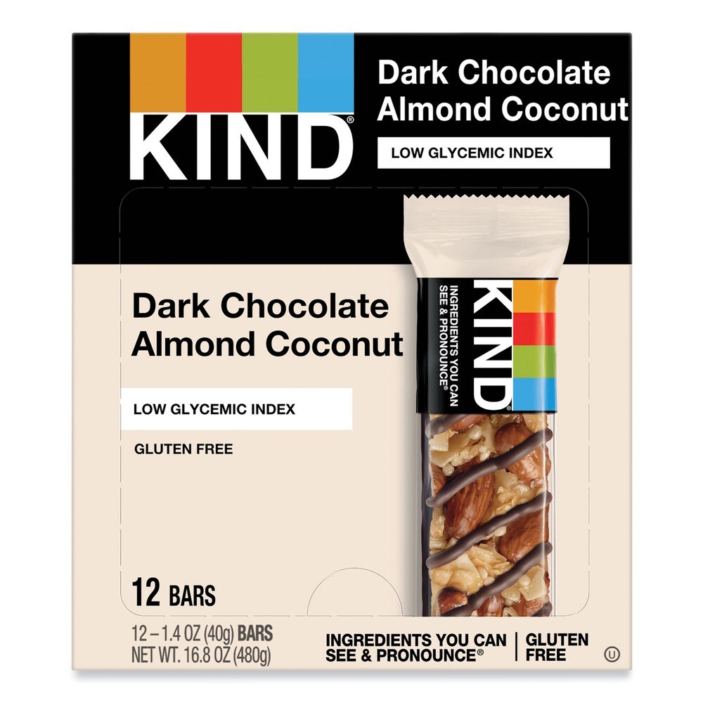 KIND 1.4 oz. Fruit and Nut Bars - Dark Chocolate Almond and Coconut (12/Box)
