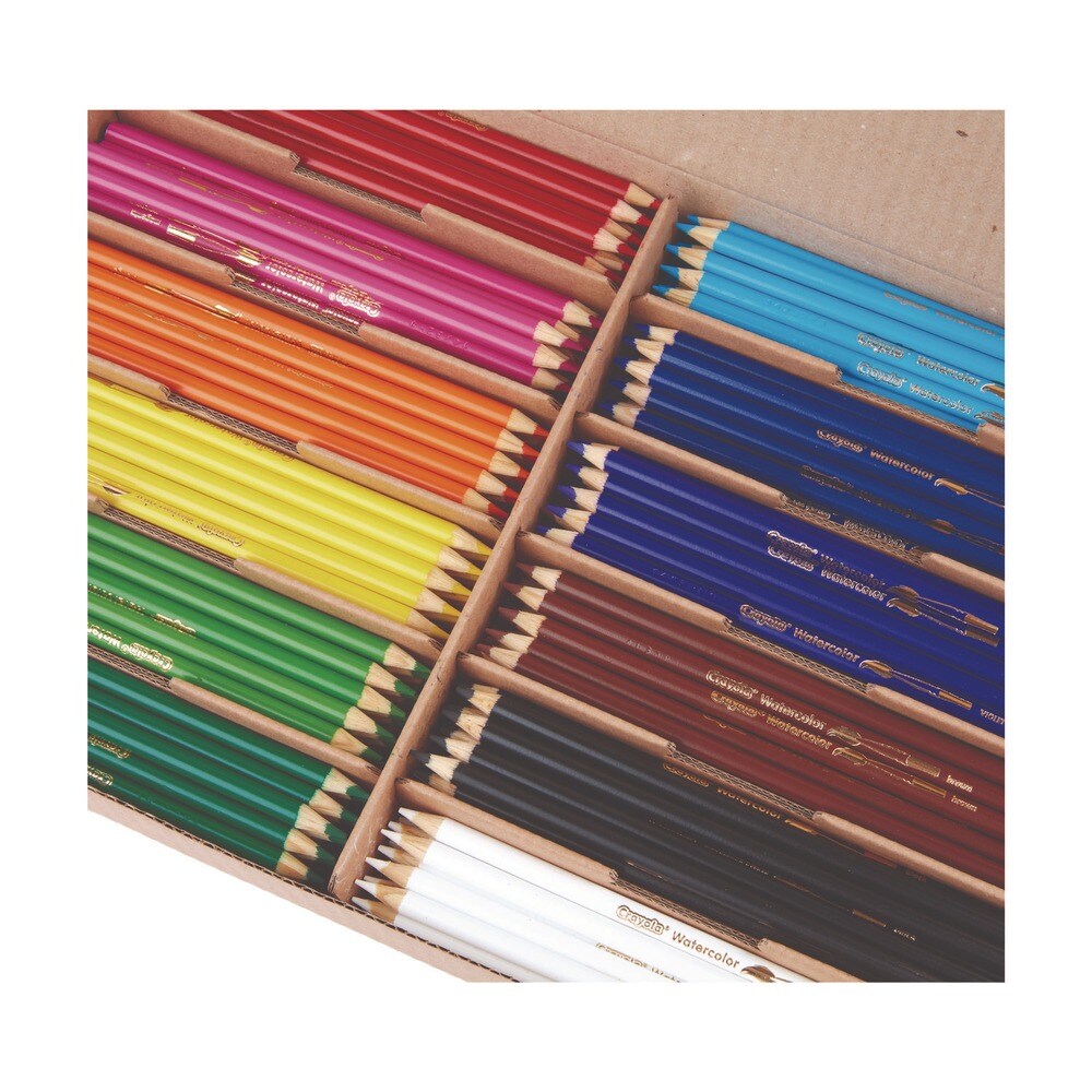 Crayola 3.3 mm Watercolor Pencil Classpack - Assorted Lead and Barrel Colors (240/Pack)