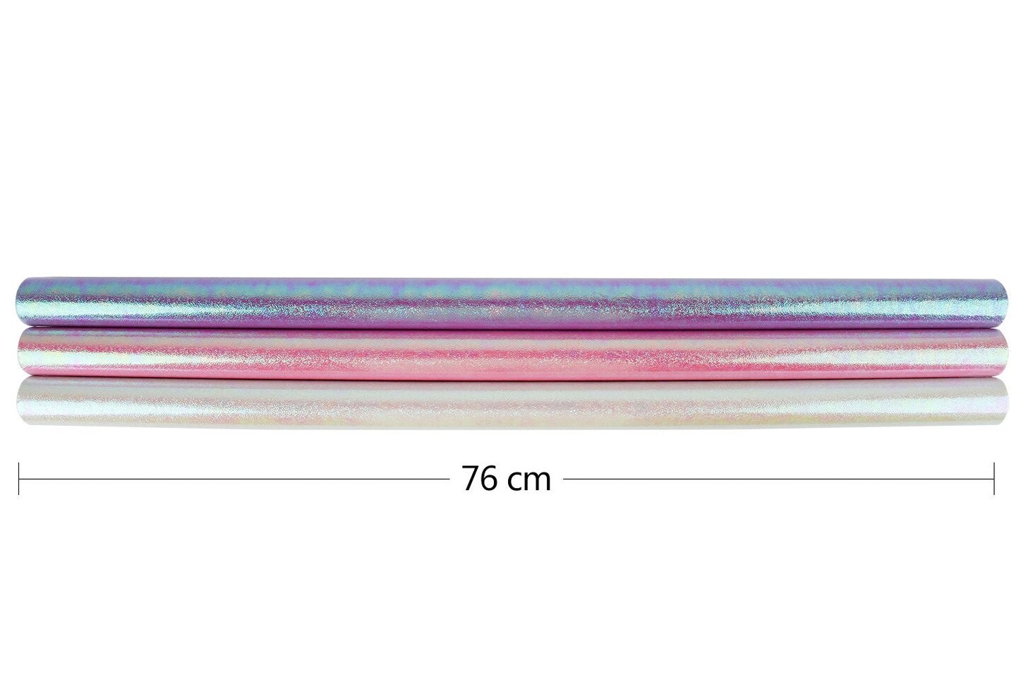 Wrapping Paper Roll - Pink/White/Purple Rainbow Color for Birthday, Wedding, Mother's Day, Valentine's Day, Holiday, Baby Shower Wrap - 3 Rolls - 30 inch X 120 inch Per Roll