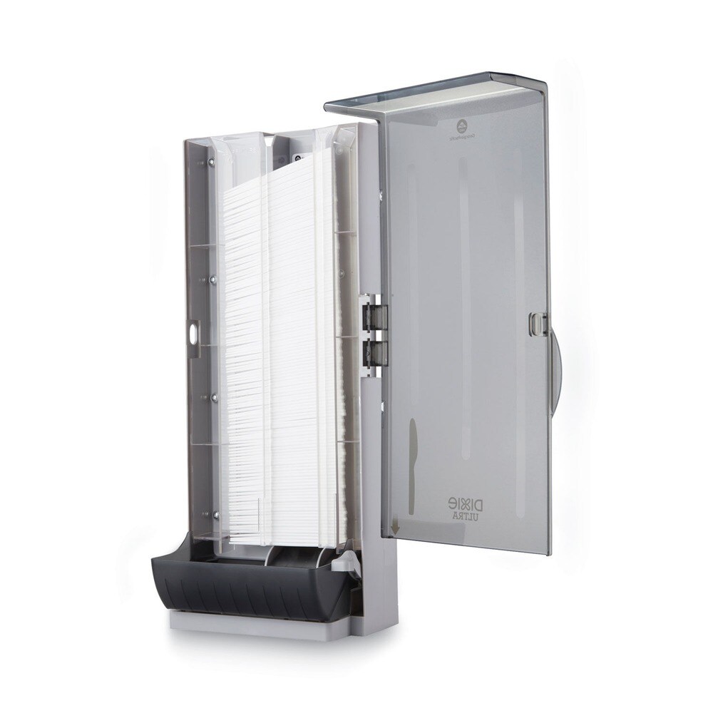 Dixie SmartStock 10 in. x 8.78 in. x 24.75 in. Knives Utensil Dispenser - Smoke