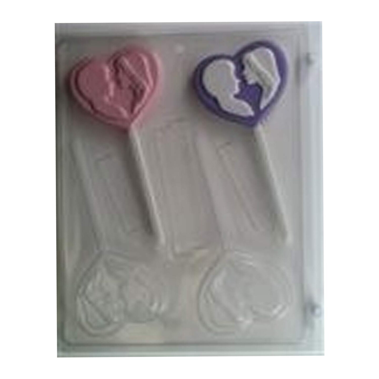 Bride &#x26; Groom Heart Sucker Mold