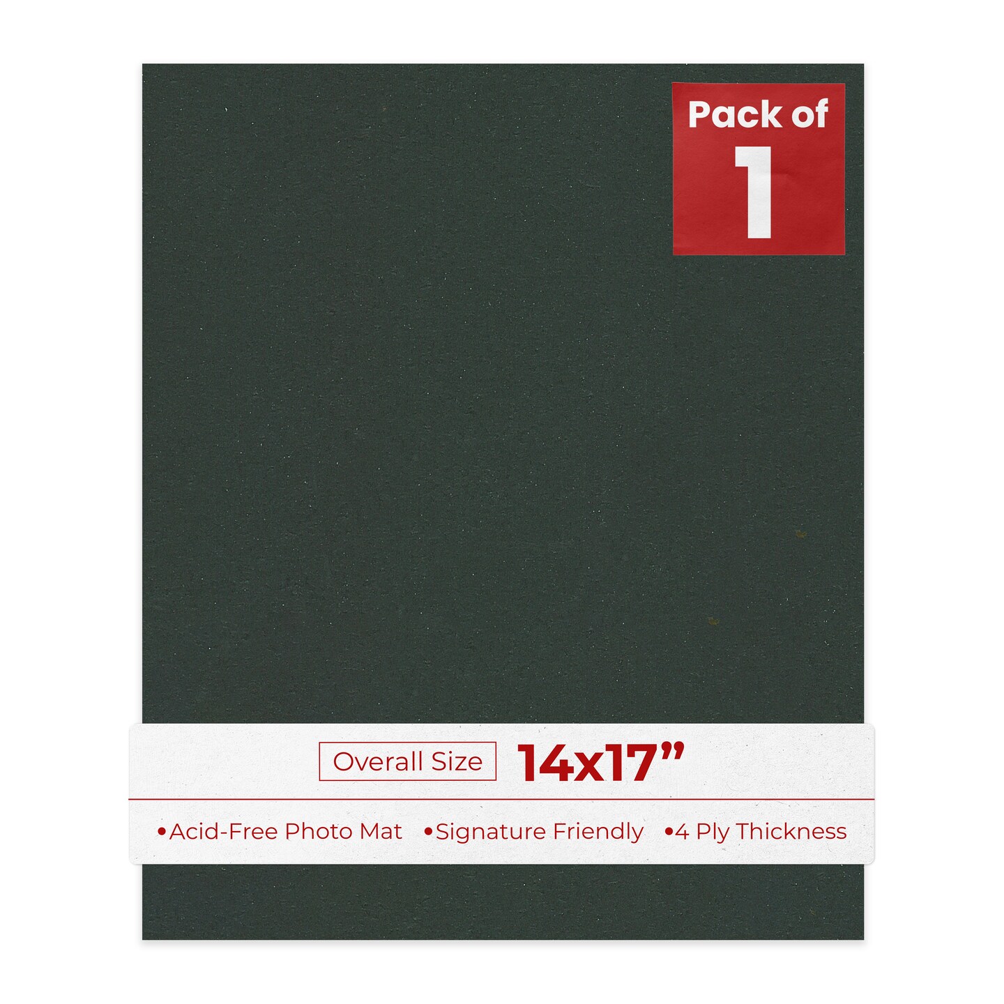 Black Pebble 14x17 Uncut Mat Board - Blank Sheets, No Opening, Color ...
