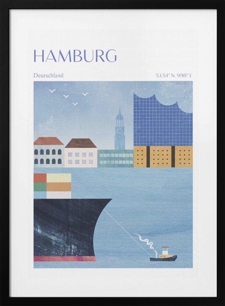 Hamburg, Germany by longwayhome Framed Art