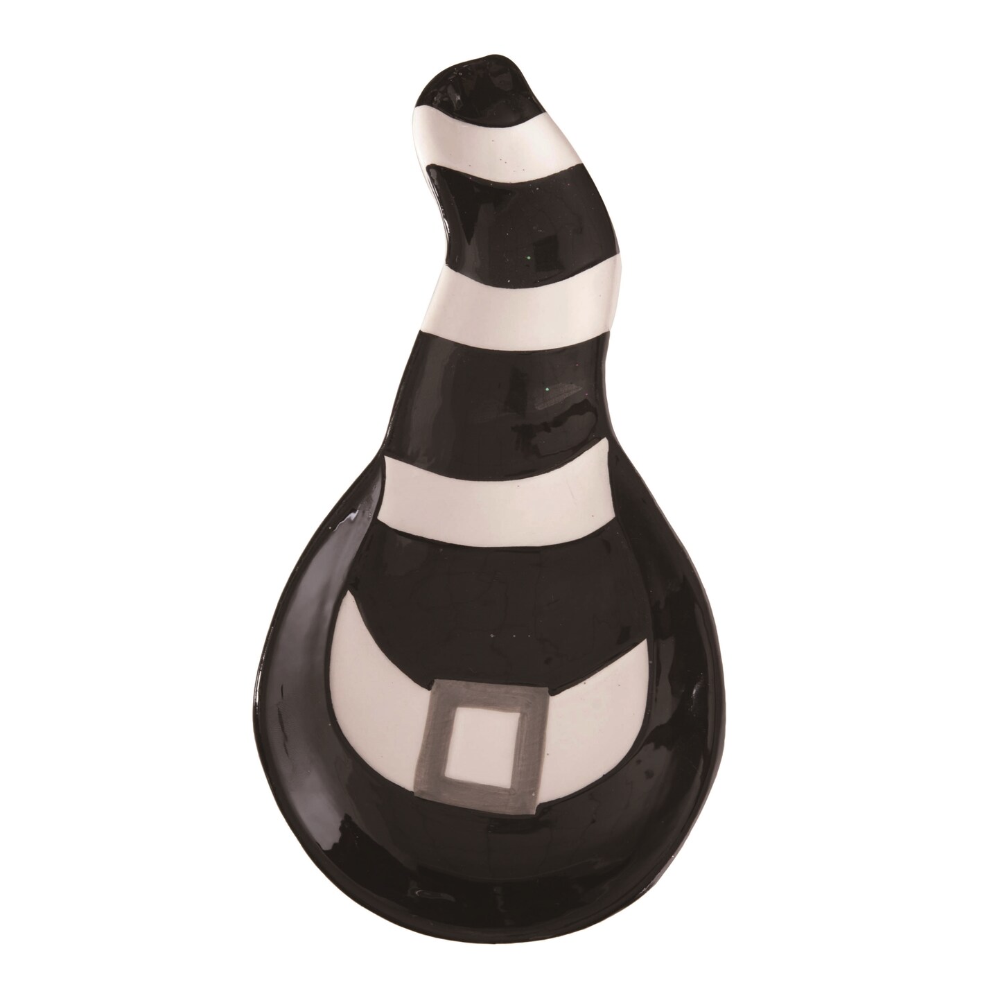 Transpac Dolomite 8.75 in. Multicolor Halloween Witch Hat Spoon Rest
