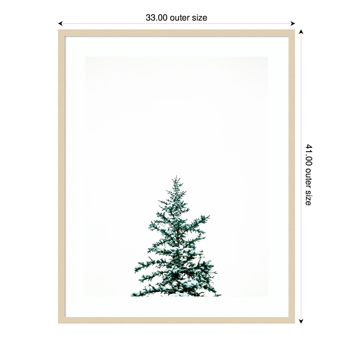 Winter Trees V by Justine Milton Wood Framed Wall Art Print