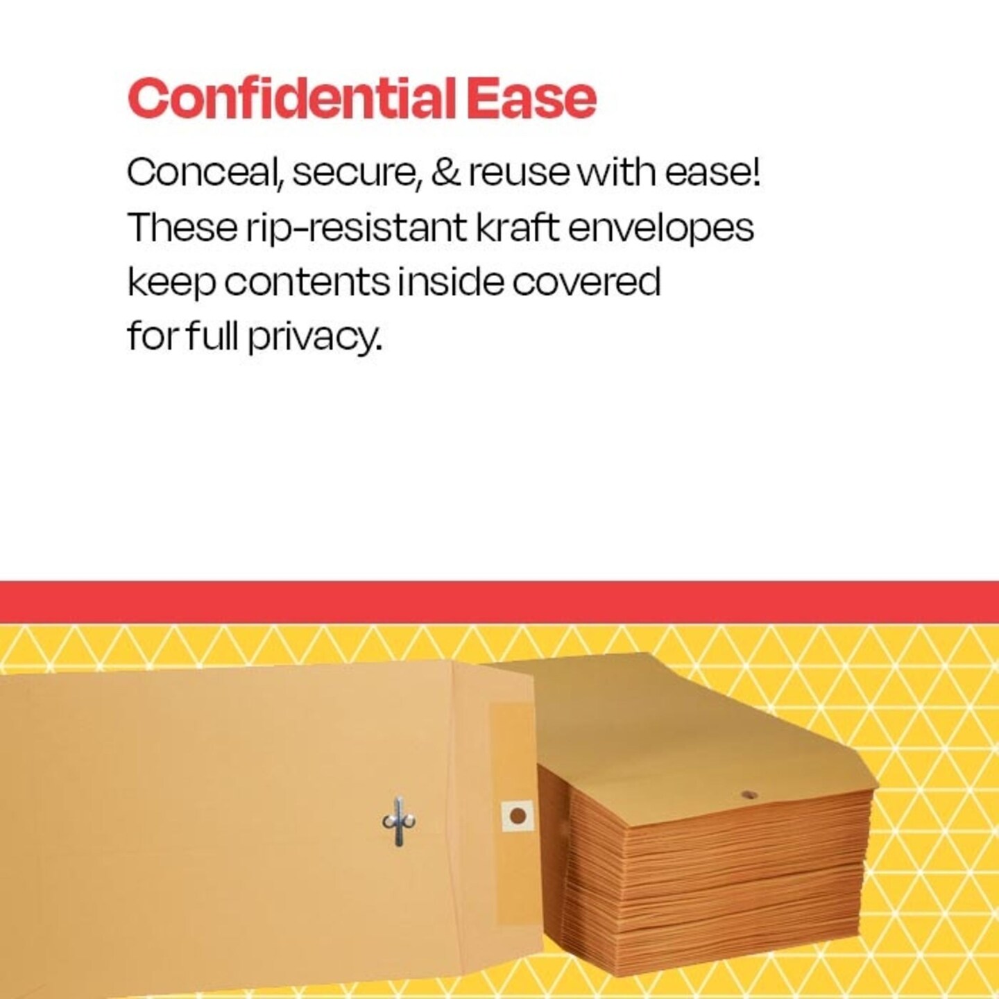 School Smart Kraft Envelopes with Clasp, 6-1/2 x 9-1/2 Inches, Pack of 100