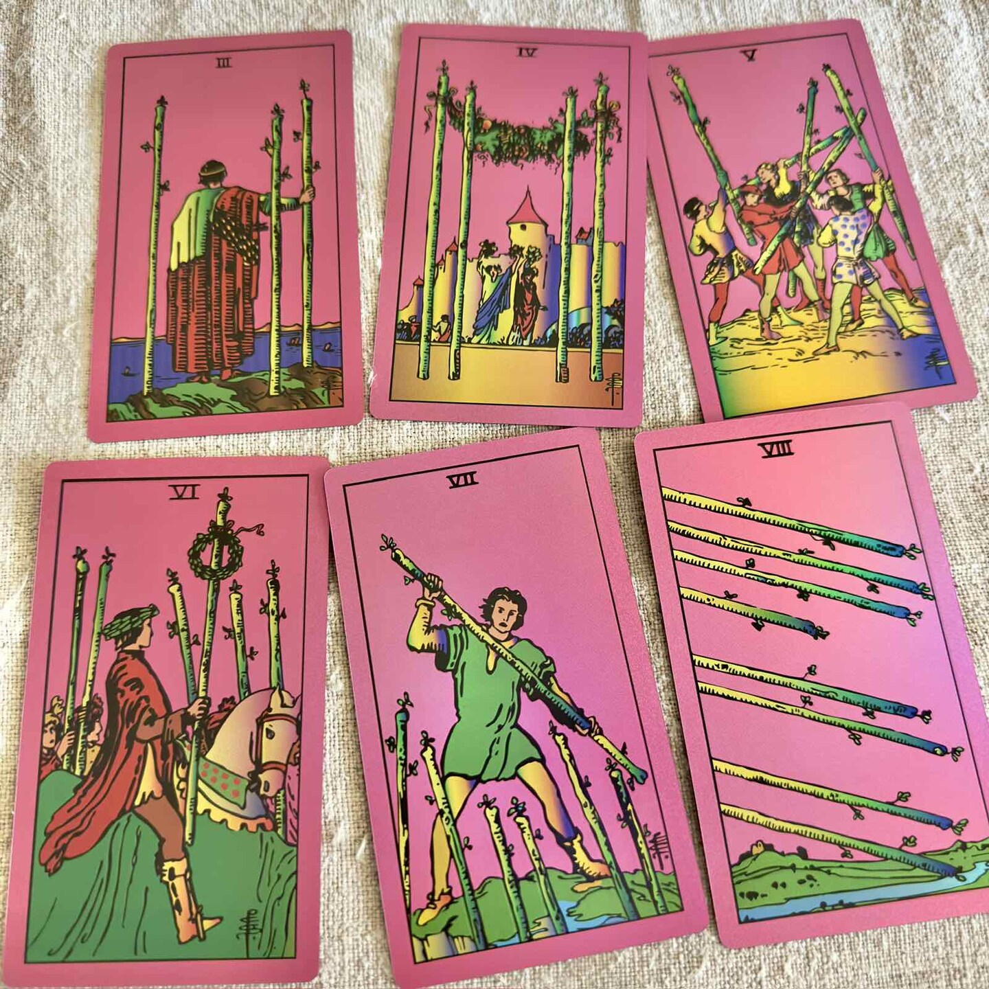 Pinke Tarotkarten Mit Goldfolie – 78 Karten Set Mit Handbuch | Zukunftsdeutung Für Anfänger & Fortgeschrittene