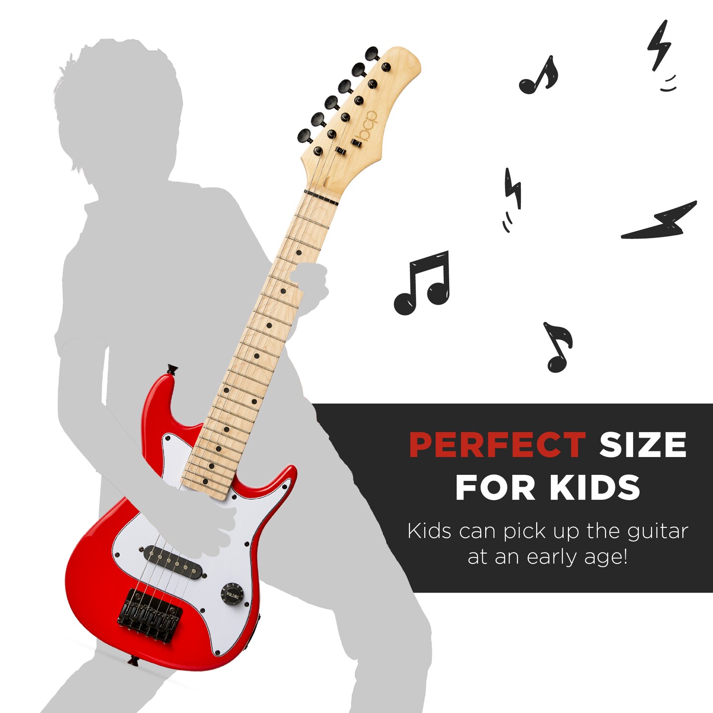 Best Choice Products 30in Kids Electric Guitar Beginner Starter Kit w/ 5W Amplifier, Strap, Case, Strings