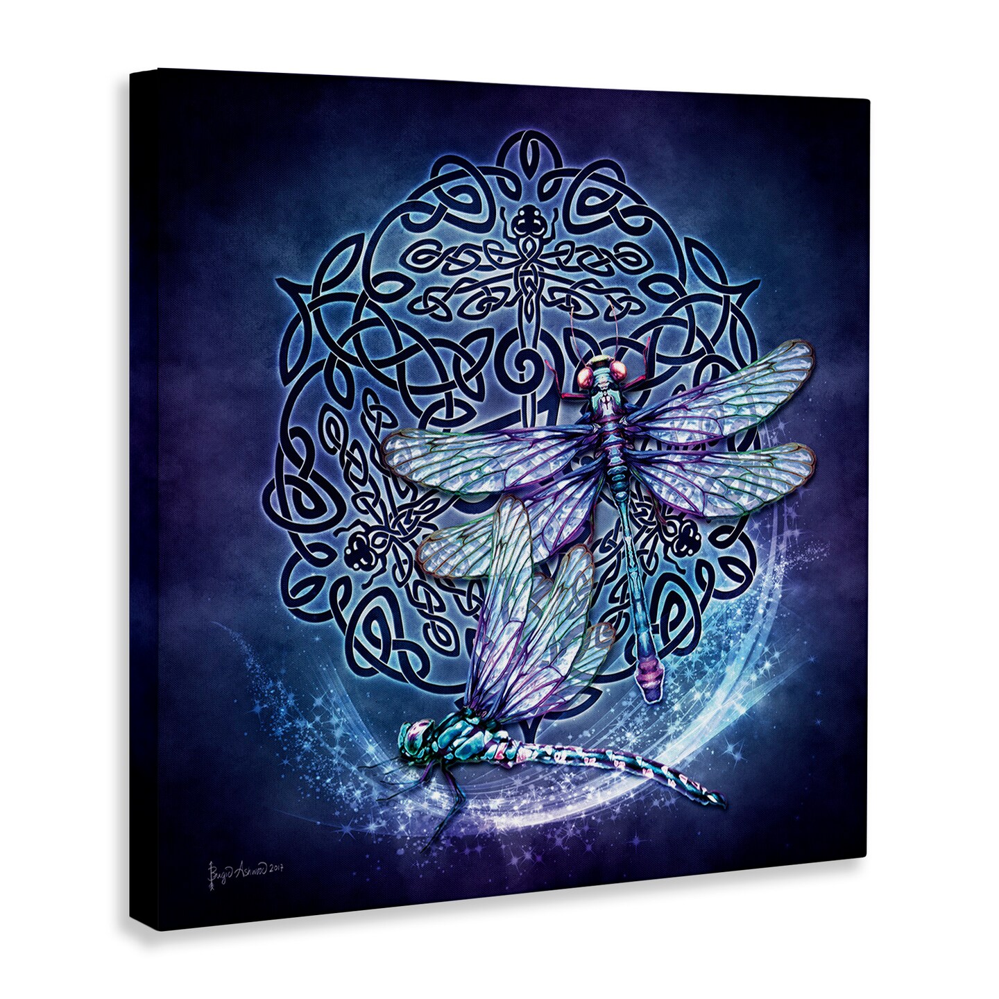 Stupell Industries Dragonfly &#x26; Celtic Knot Canvas Wall Art