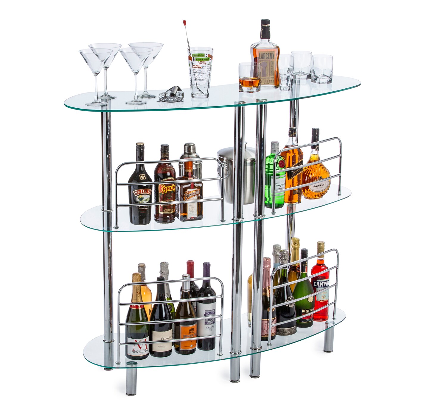 Mango Steam Bar Table for Home - Contemporary Modern Home Bar Unit