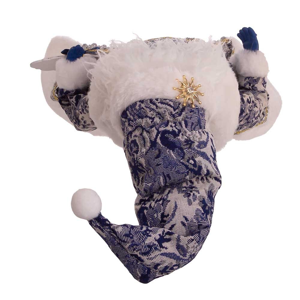 Kurt Adler 18-Inch Blue Santa Holding Oversized "Merry Christmas" Sign Table Piece