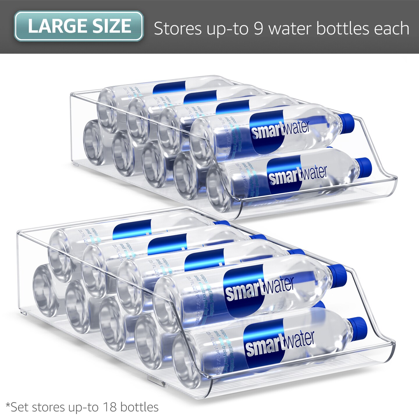 Sorbus Water Bottle Organizer 2 Pack - Can and Bottle Holder Drink Dispenser