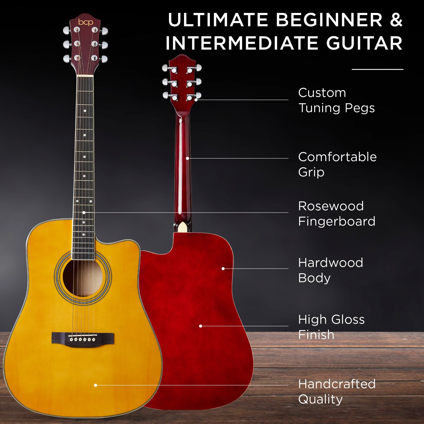 Best Choice Products 41in Full Size Beginner Acoustic Guitar