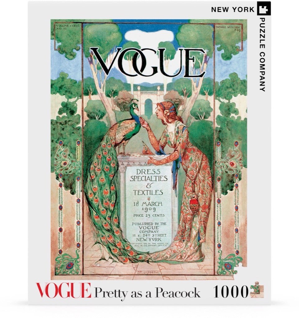 New York Puzzle Company Pretty as a Peacock 1000 Piece Jigsaw Puzzle