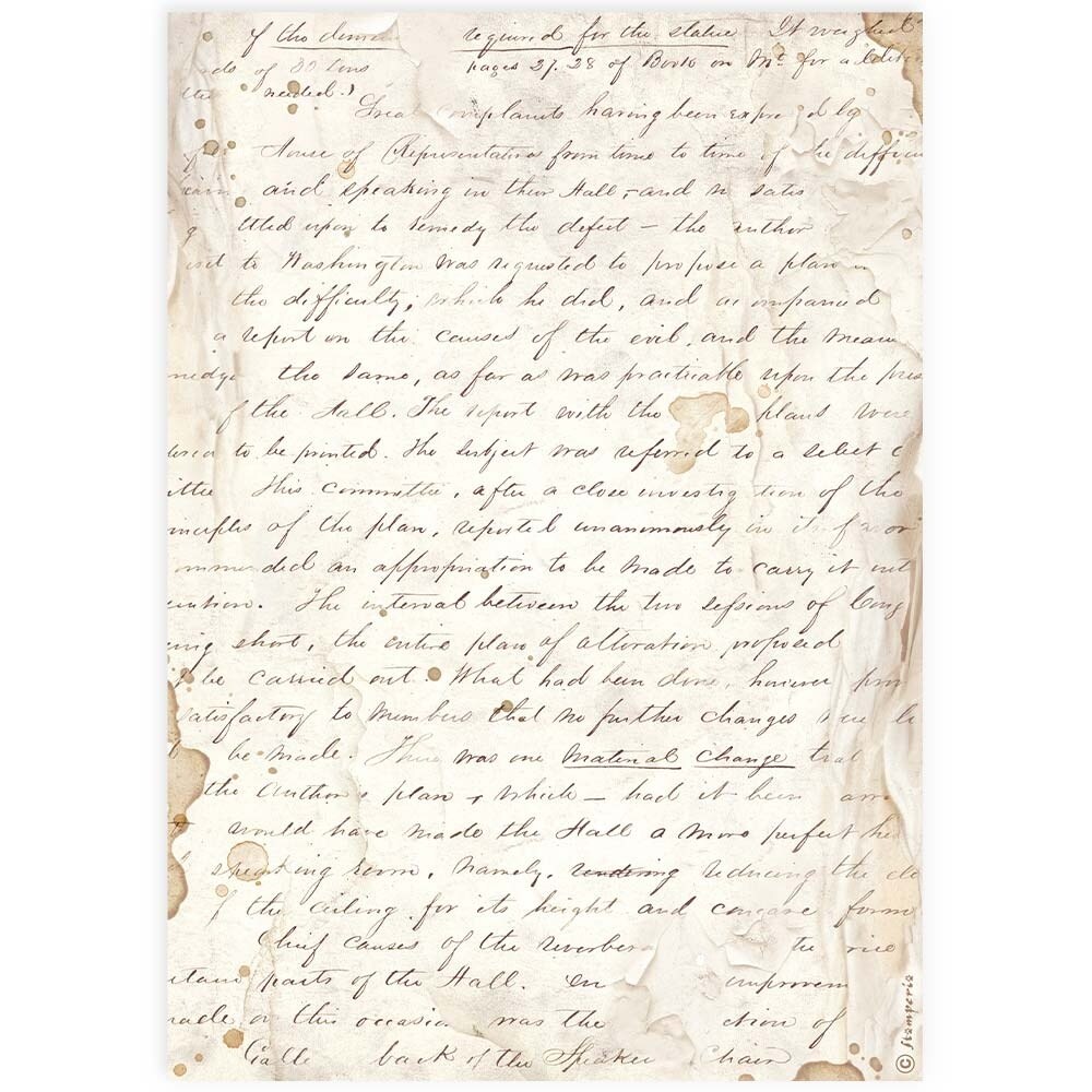 Stamperia Rice Paper Sheet A4-Handmade Letter