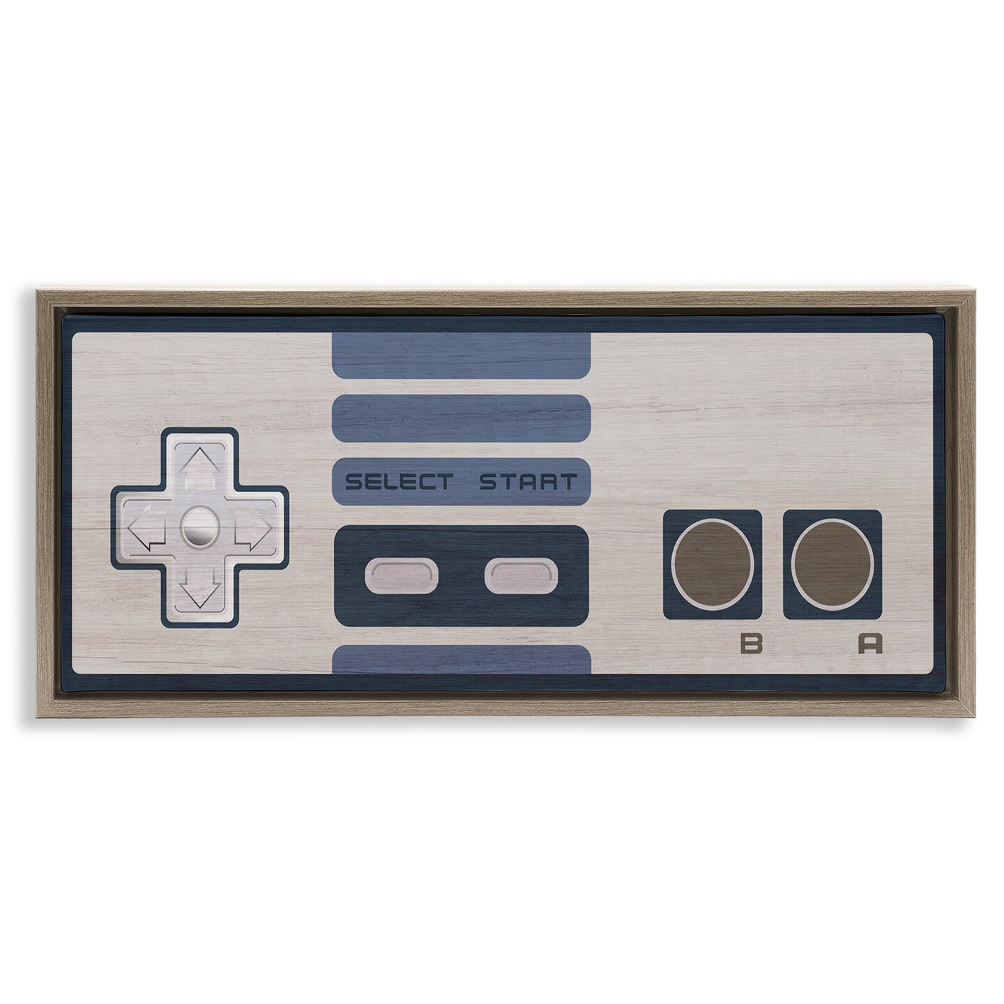 Stupell Industries Vintage Video Game System Framed Floater Canvas Wall Art