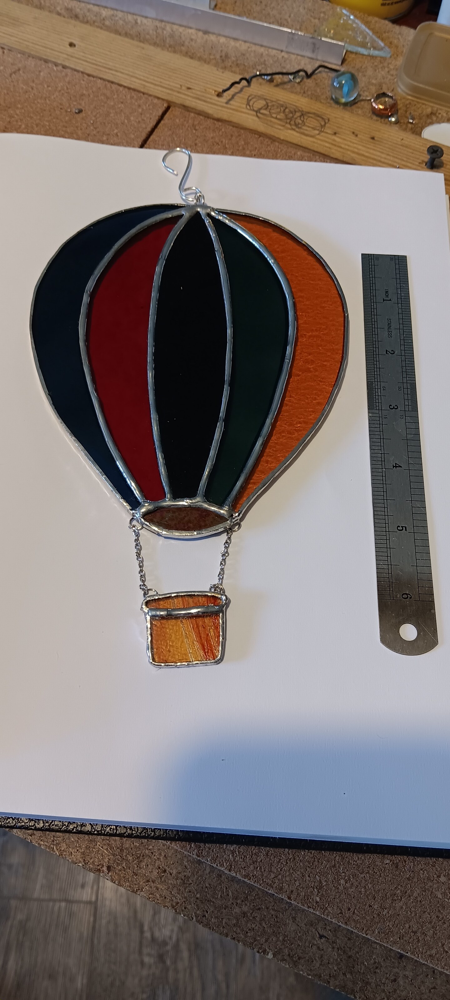 product name is Stained glass suncatcher, hot air balloon