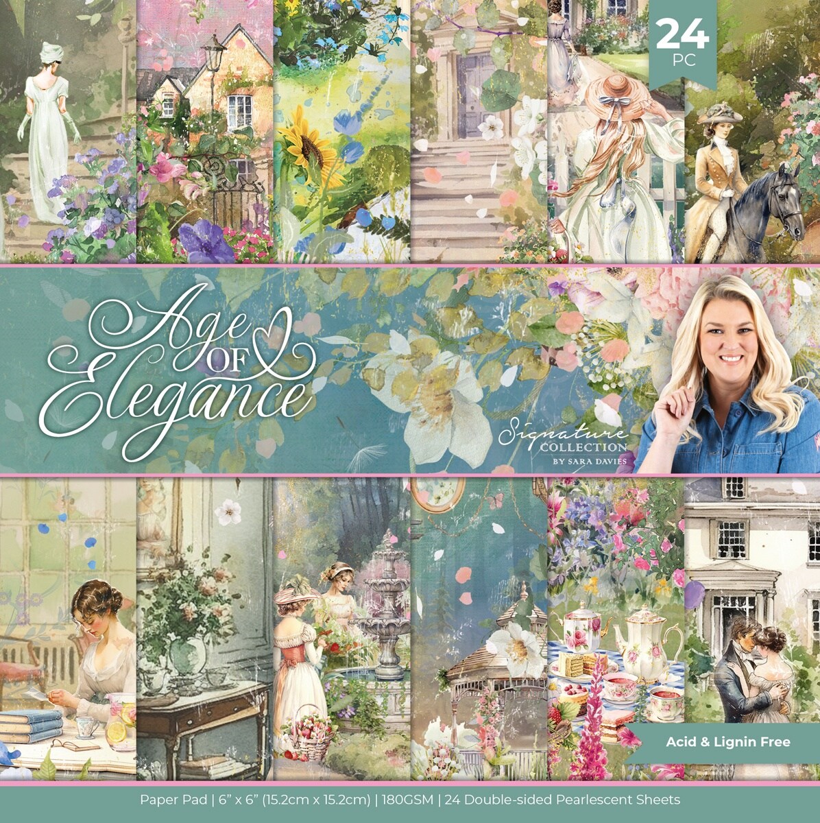Sara Signature Paper Pad 6&#x22;X6&#x22;-Age Of Elegance